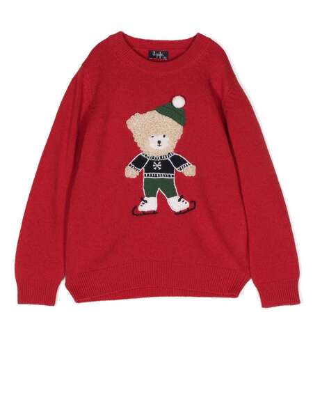  Il Gufo Intarsia-knit Jumper - Red 