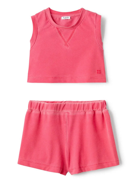  Il Gufo Jersey Shorts (set Of Two) - Pink 
