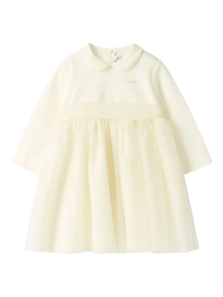  Il Gufo Long-sleeve Dress - Neutrals 