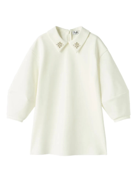  Il Gufo Long Sleeve Dress - White 
