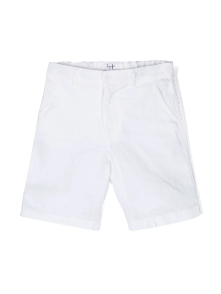  Il Gufo Mid-rise Linen Shorts - White 