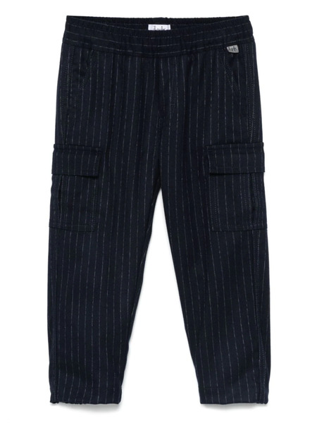  Il Gufo Pinstripe Cargo Pants - Blue 