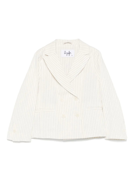  Il Gufo Pinstriped Blazer - White 