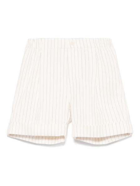  Il Gufo Pinstriped Shorts - White 