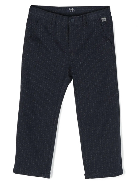  Il Gufo Pinstriped Smart Trousers - Blue 