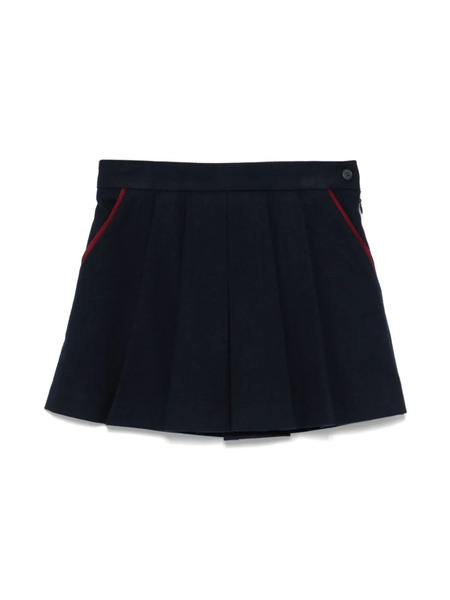  Il Gufo Pleat-detail Skirt - Blue 