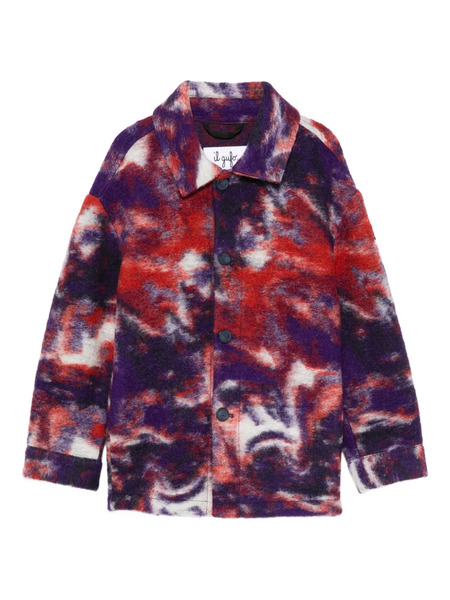 Il Gufo Printed Coat - Purple 