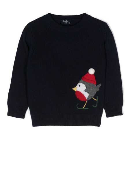  Il Gufo Robin Tricot-knit Sweater - Blue 