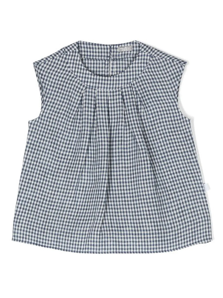  Il Gufo Ruched-detail Sleeveless Blouse - Blue 