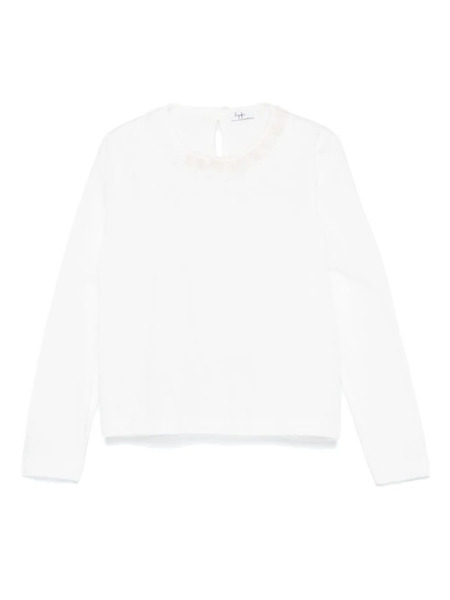  Il Gufo Ruffle-collar T-shirt - White 