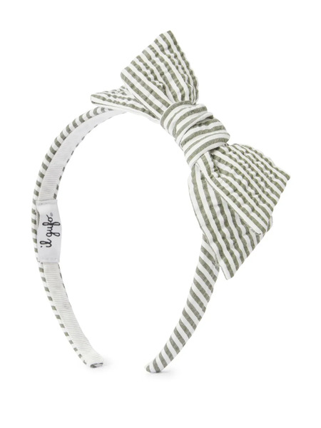  Il Gufo Seersucker Head Band - Green 