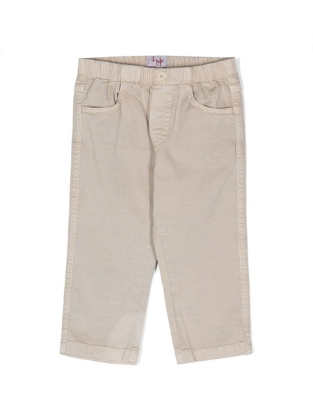  Il Gufo Slim Elasticated-waistband Trousers - Neutrals 