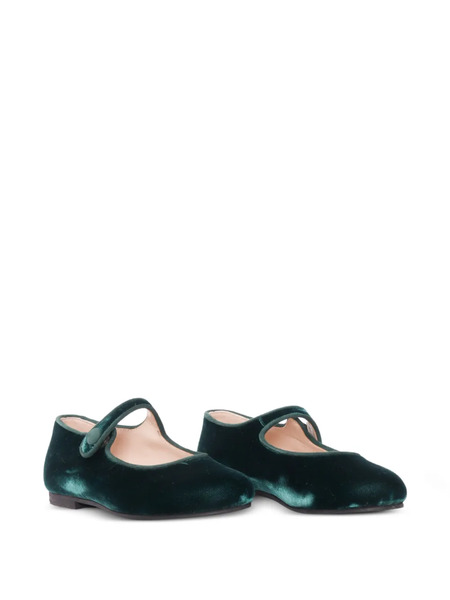  Il Gufo Strap Ballerinas - Green 