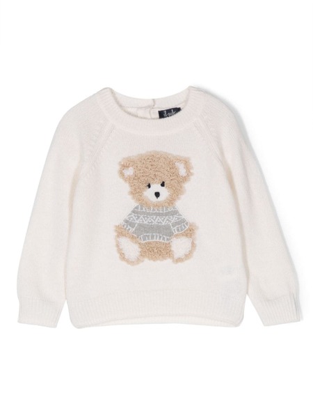  Il Gufo Teddy Bear Crew-neck Jumper - Neutrals 