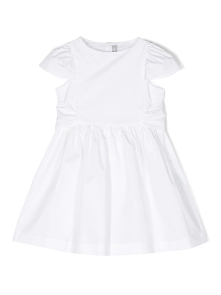  Il Gufo Tie-fastening Flared Dress - White 