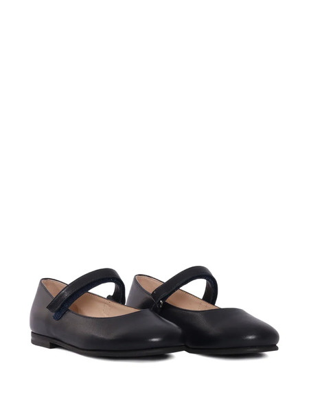 Il Gufo Touch-strap Ballet Flats - Blue 