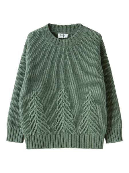  Il Gufo Tree Intarsia Sweater - Green 