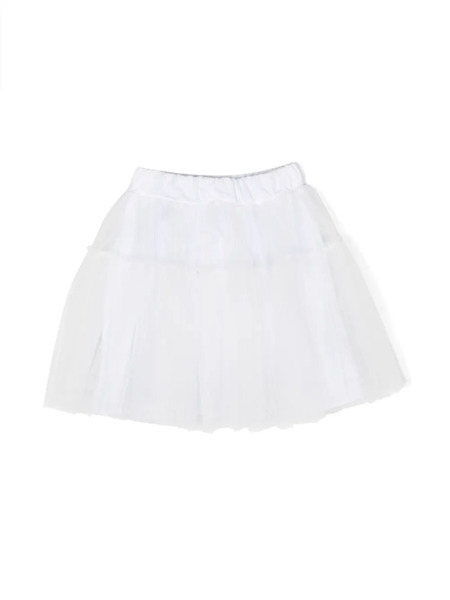  Il Gufo Tulle-panel Detail Skirt - White 