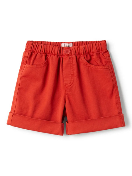  Il Gufo Turn-up Hem Shorts - Red 
