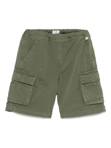  Il Gufo Twill Cargo Shorts - Green 