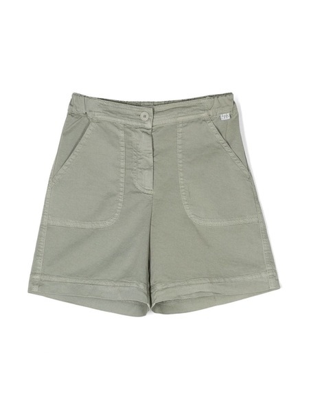  Il Gufo Two-pocket Cotton Shorts - Green 
