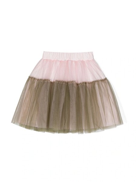  Il Gufo Two-tone Tulle Skirt - Pink 