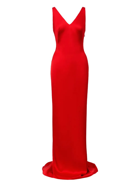  Il Volo Lavina V-neck Maxi Dress - Red 