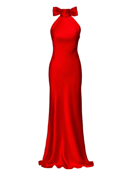  Il Volo Oria Halterneck Maxi Dress - Red 