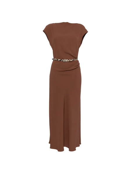  Imperial Belted Maxi Dress - Brown 