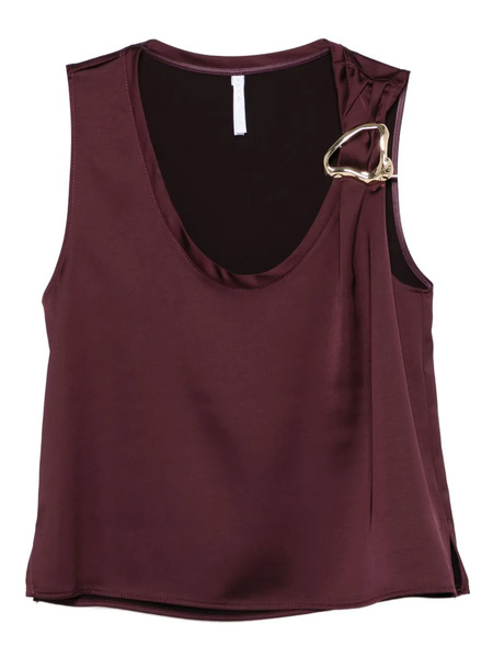 Imperial Gold-buckle Blouse - Purple 