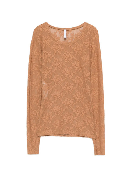  Imperial Lace Long-sleeve Top - Neutrals 