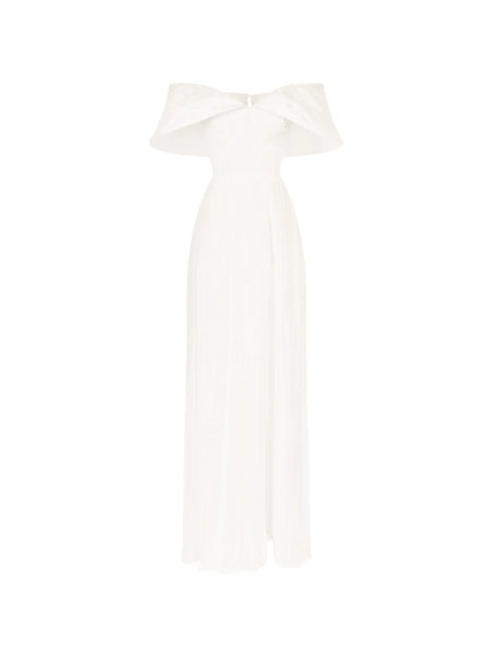  Imroska Ale Embroidered Split Maxi Dress - Neutrals 