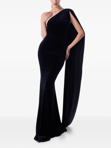  Imroska Alsa San One-shoulder Maxi Dress - Black 