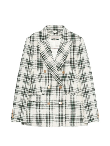  Imroska Double-breasted Plaid-pattern Jacket - Neutrals 