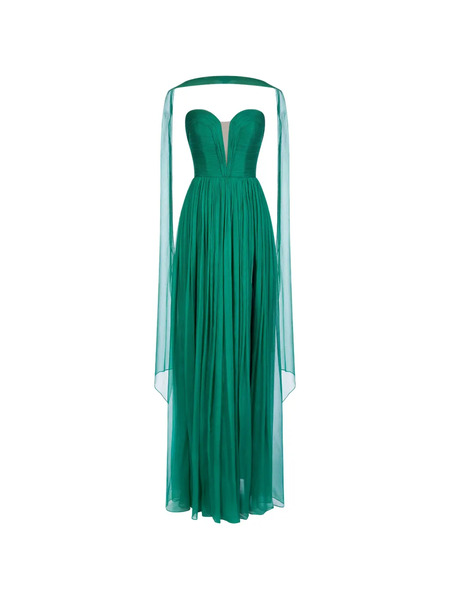  Imroska Imroska Iris Pin Strapless Maxi Dress - Green 