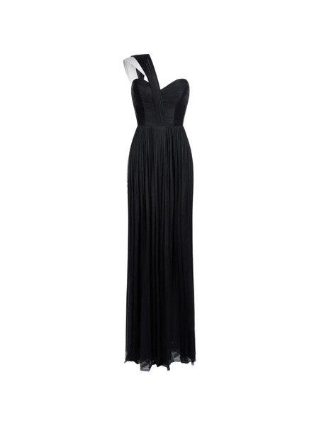  Imroska Imroska 21 One-shoulder Draped Maxi Dress - Black 