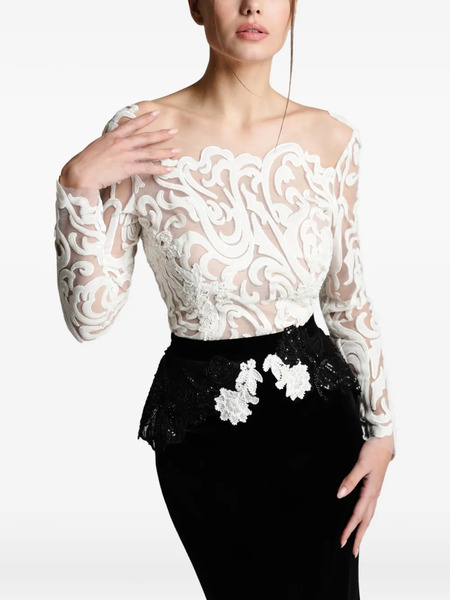  Imroska Open Back Floral Dress - Black 