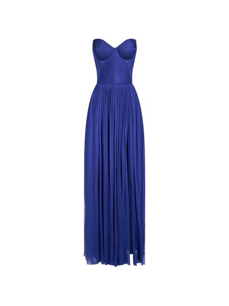  Imroska Imroska Sweet 18 Slit-detail Maxi Dress - Blue 