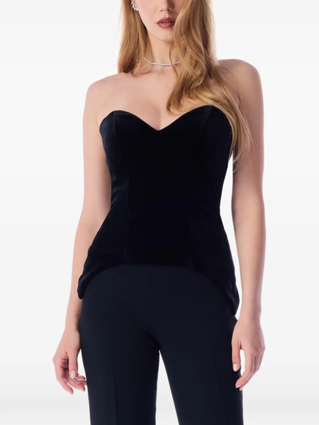  Imroska Sweetheart-neck Top - Black 