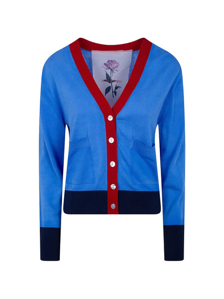  In Bed With You Button V-neck Cardigan - Blue 