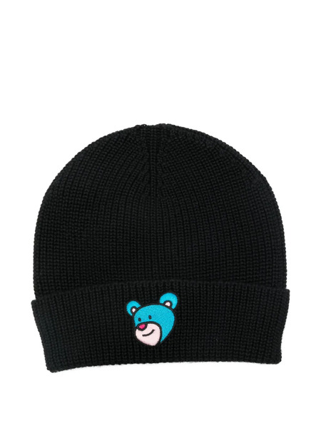  Inbetweeners Embroidered-bear Beanie - Black 
