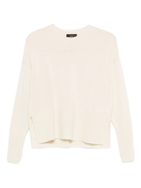  Incentive! Cashmere Ribbed Cashmere Sweater - White 