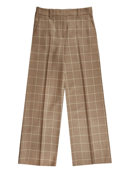  Incotex Check Flannel Trousers - Brown 