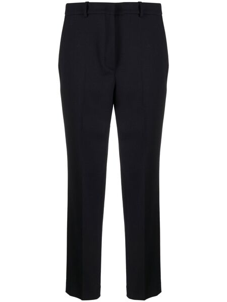  Incotex Cropped Virgin-wool Trousers - Blue 