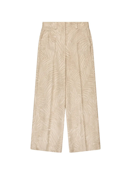  Incotex Jacquard Straight Trousers - Neutrals 