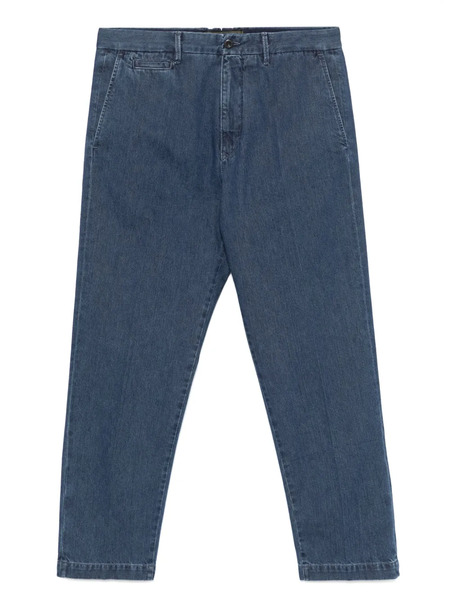  Incotex Logo-embroidered Jeans - Blue 