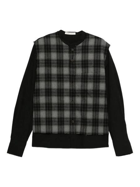  Individual Sentiments Checked Long-sleeved Shirt - Grey 
