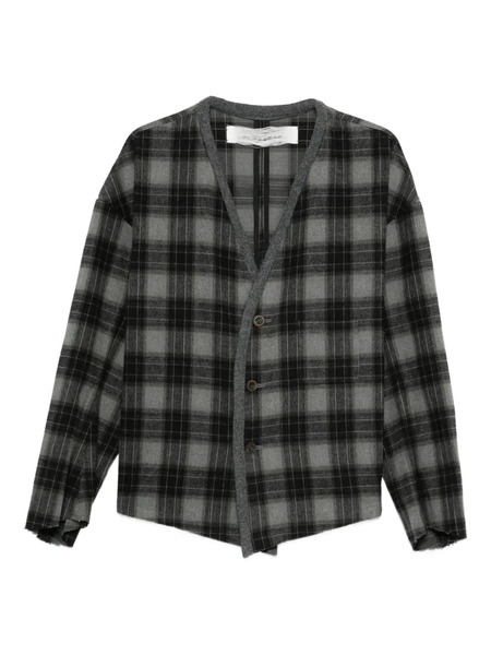  Individual Sentiments Plaid-pattern Cardigan - Grey 