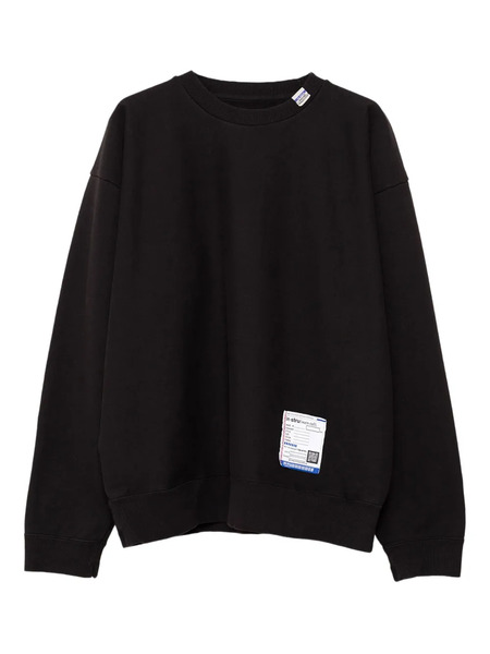  In･stru(men-tal). French-terry Label-patch Sweatshirt - Black 