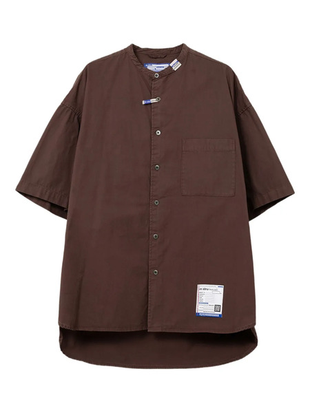  In･stru(men-tal). Half-sleeve Button Shirt - Brown 